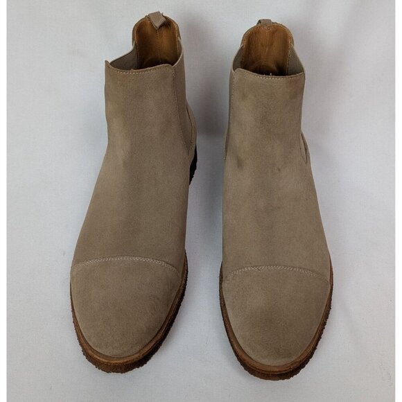 TAFT Outback Chelsea Boots Men 43 US 10 Taupe Suede Leather Ankle Booties Shoes - Picture 4 of 13
